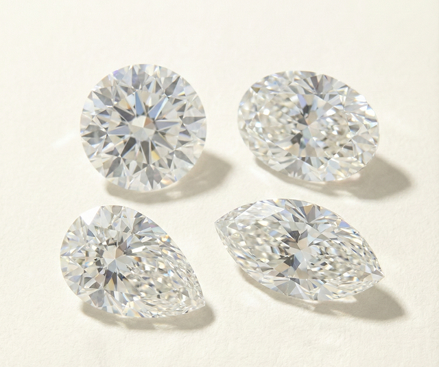 Diamonds in different diamond shape from Rare Carat, one of the best places to buy natural diamonds online